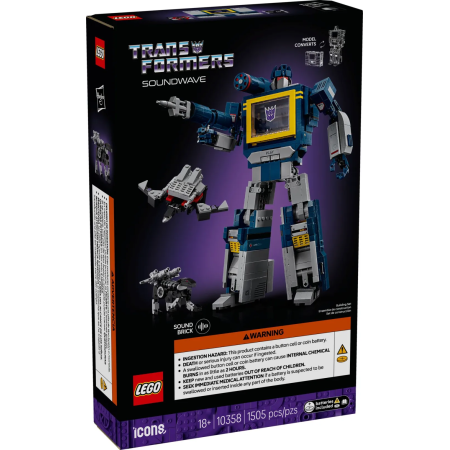 Transformers Soundwave LEGO Icons 10358 - Set Collector Adulte