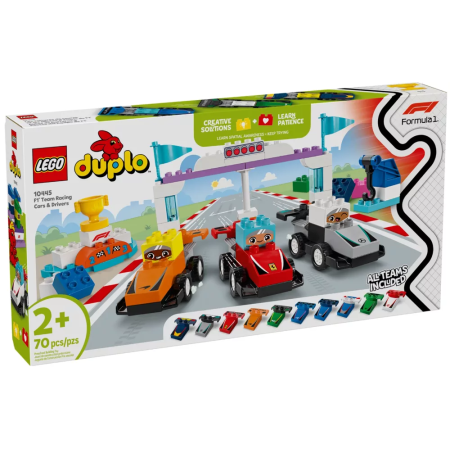 Voitures de course et pilotes d’une écurie de F1 LEGO Duplo 10445