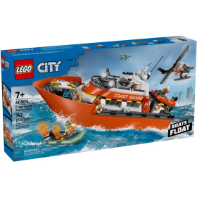 LEGO City 60504 - Bateau de Sauvetage & Hélicoptère Garde-Côtes