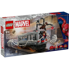 La scène du train de Spider-Man et Docteur Octopus LEGO Marvel 76321