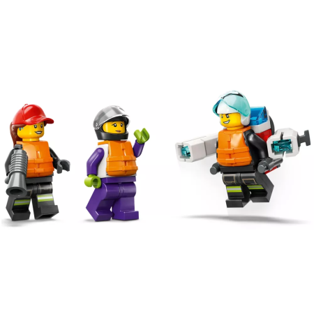 LEGO City 60373 - Bateau de sauvetage des pompiers efficace et ludique